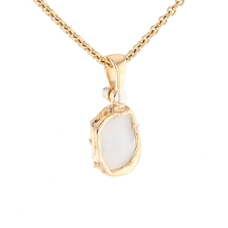 Gold Quartz Freeform Pendant (G2)