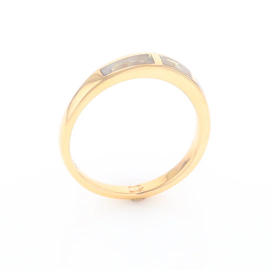 3 Section Gold Quartz Ring Lady’s Anniversary Band G2