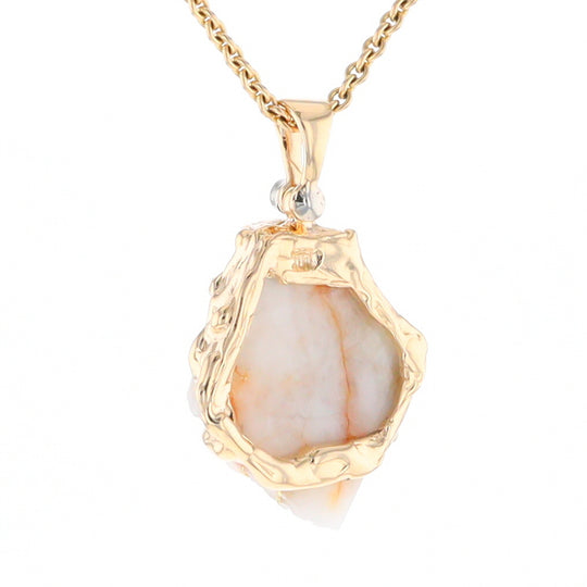 Rough Gold Quartz Free Form Pendant