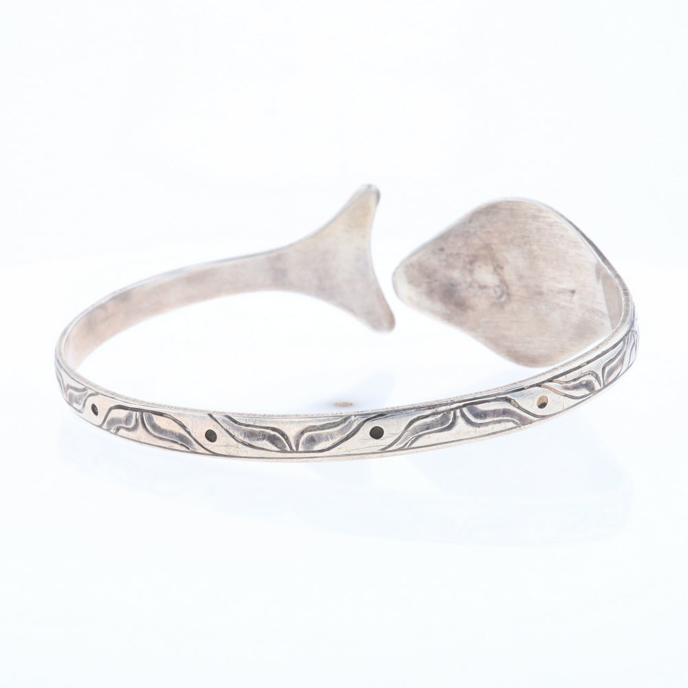 Halibut Fish Engraved Cuff Bracelet