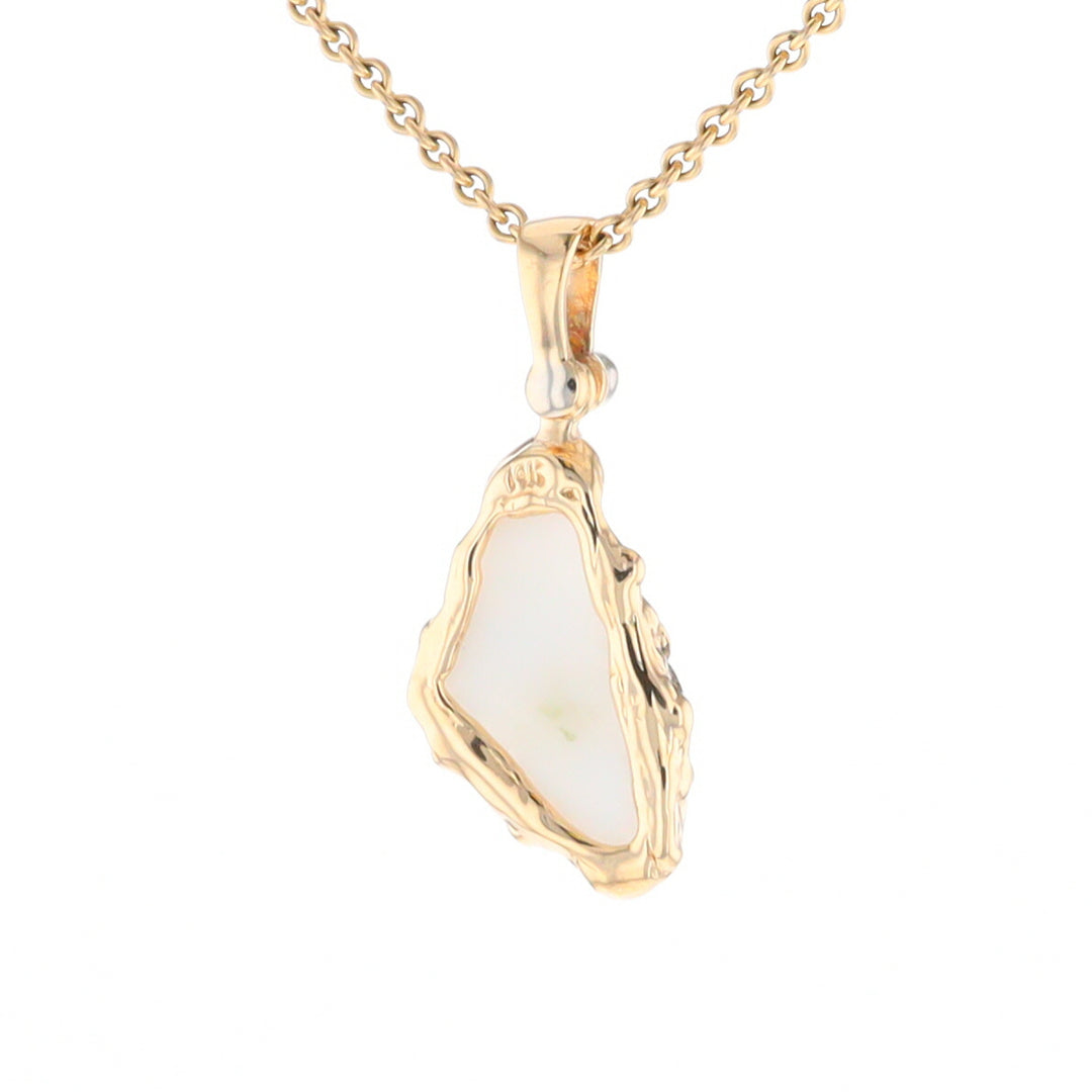 Gold Quartz Freeform Pendant (G2)