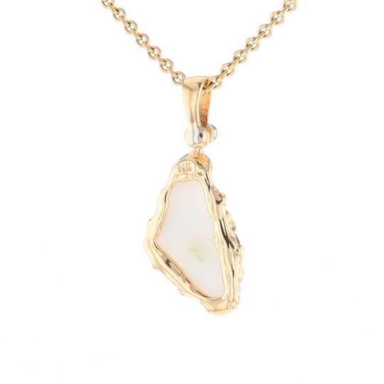 Gold Quartz Freeform Pendant (G2)