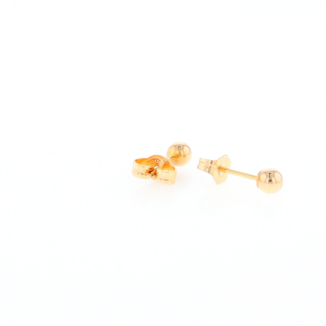 Gold Ball Stud Earrings