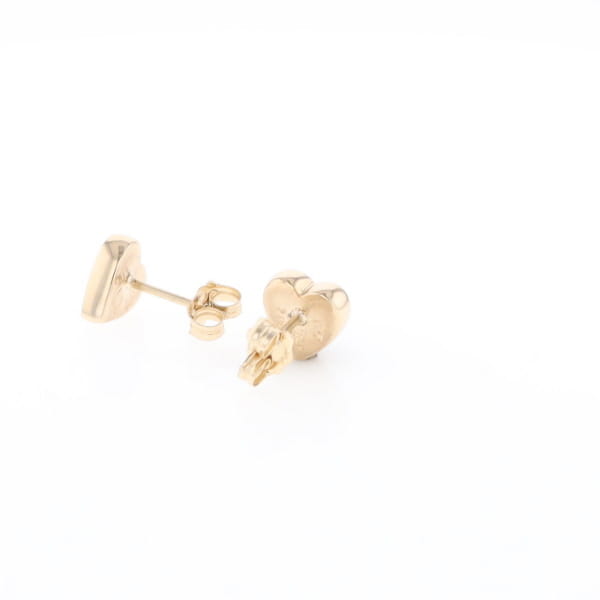 Gold Quartz Heart Stud Earrings - G2