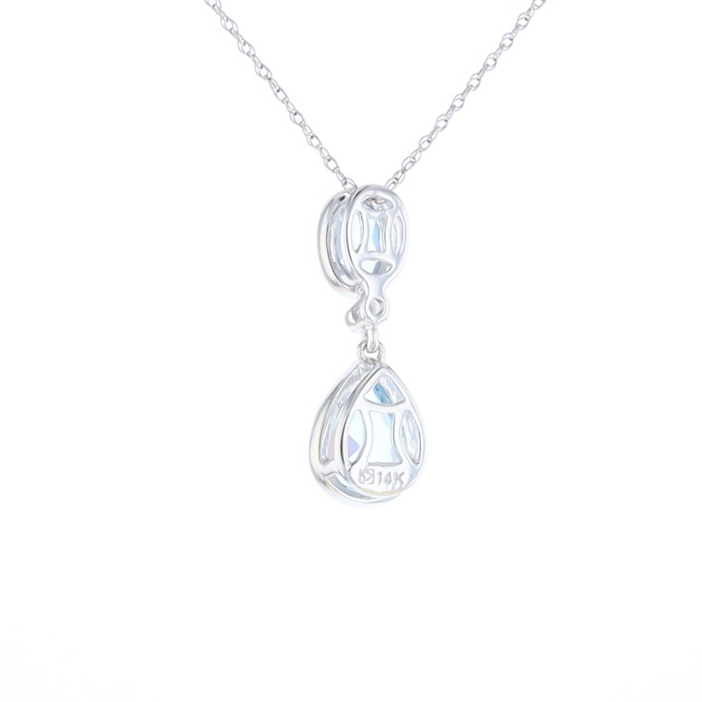 Oval and Pear-Shaped Aquamarine Pendant