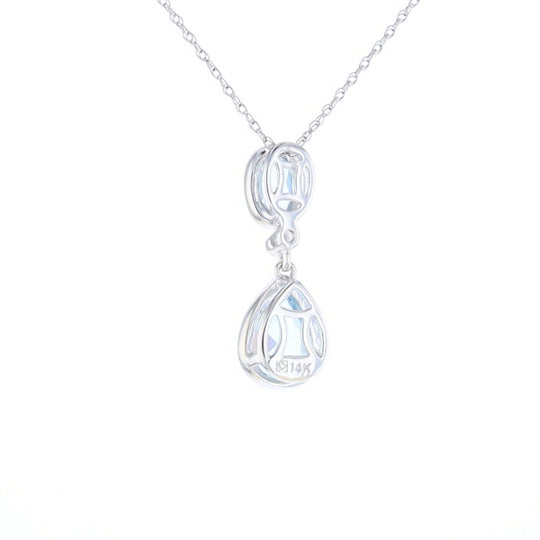 Oval and Pear-Shaped Aquamarine Pendant