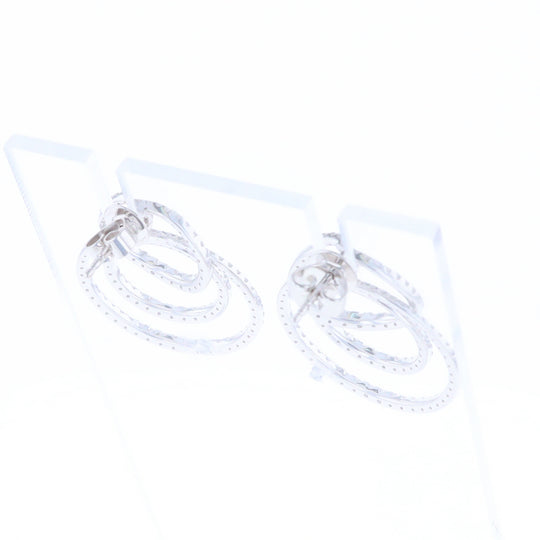 Diamond Circle Dangle Earrings