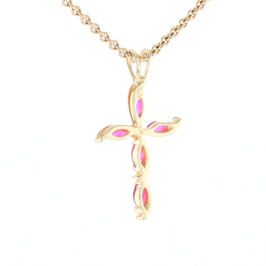 Marquise Ruby Cross