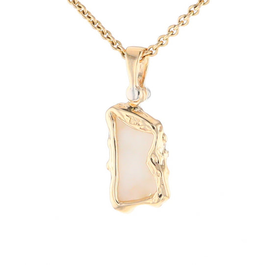 Gold Quartz Freeform Pendant  (G2)