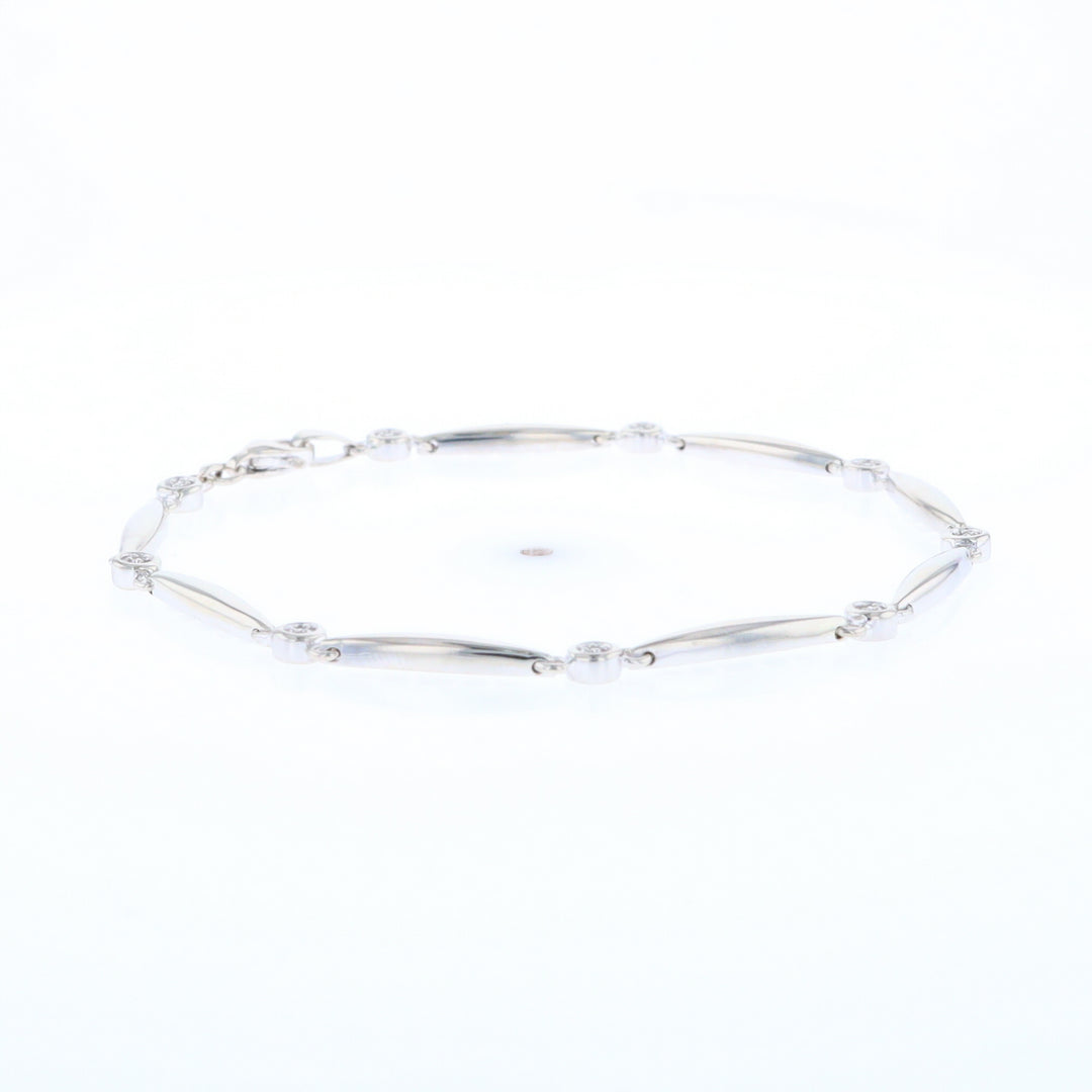 Elongated Link Diamond Bracelet