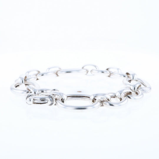 Sterling Silver Open Cable Link Bracelet