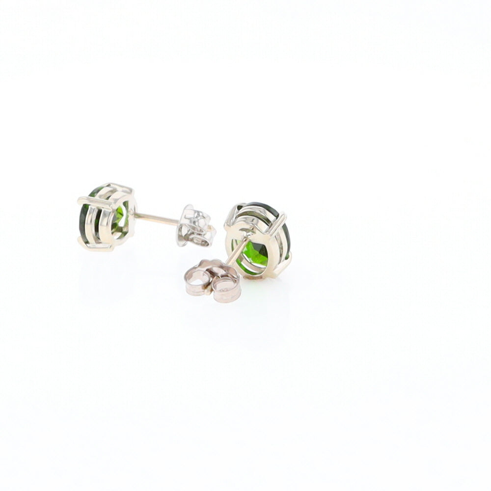 Chrome Diopside Solitaire Studs