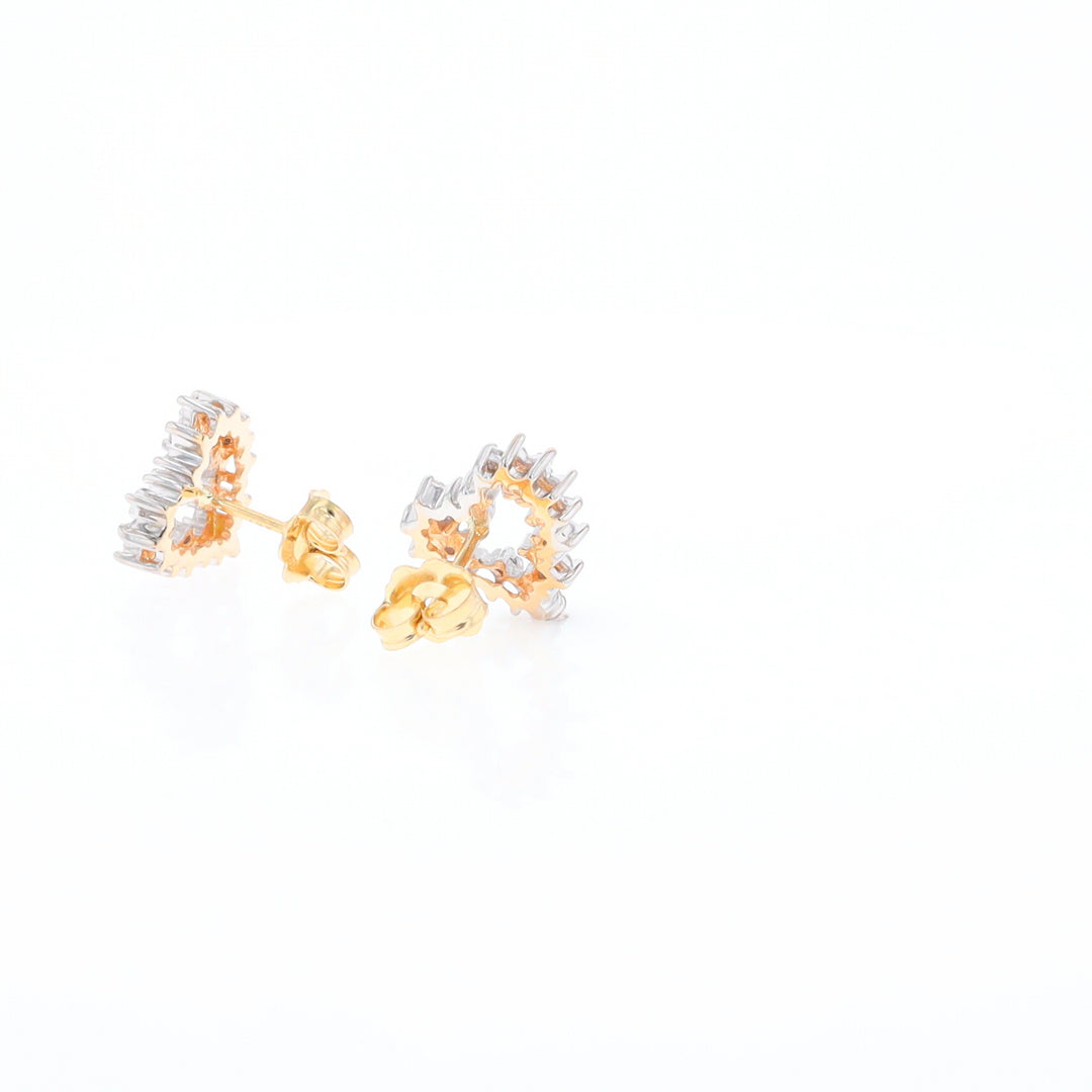 Diamond Heart Stud Earrings