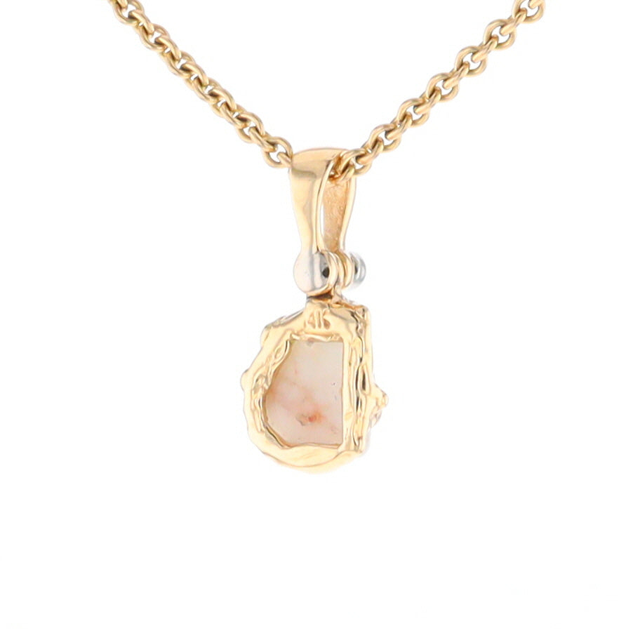 Gold Quartz Freeform Pendant (G2)