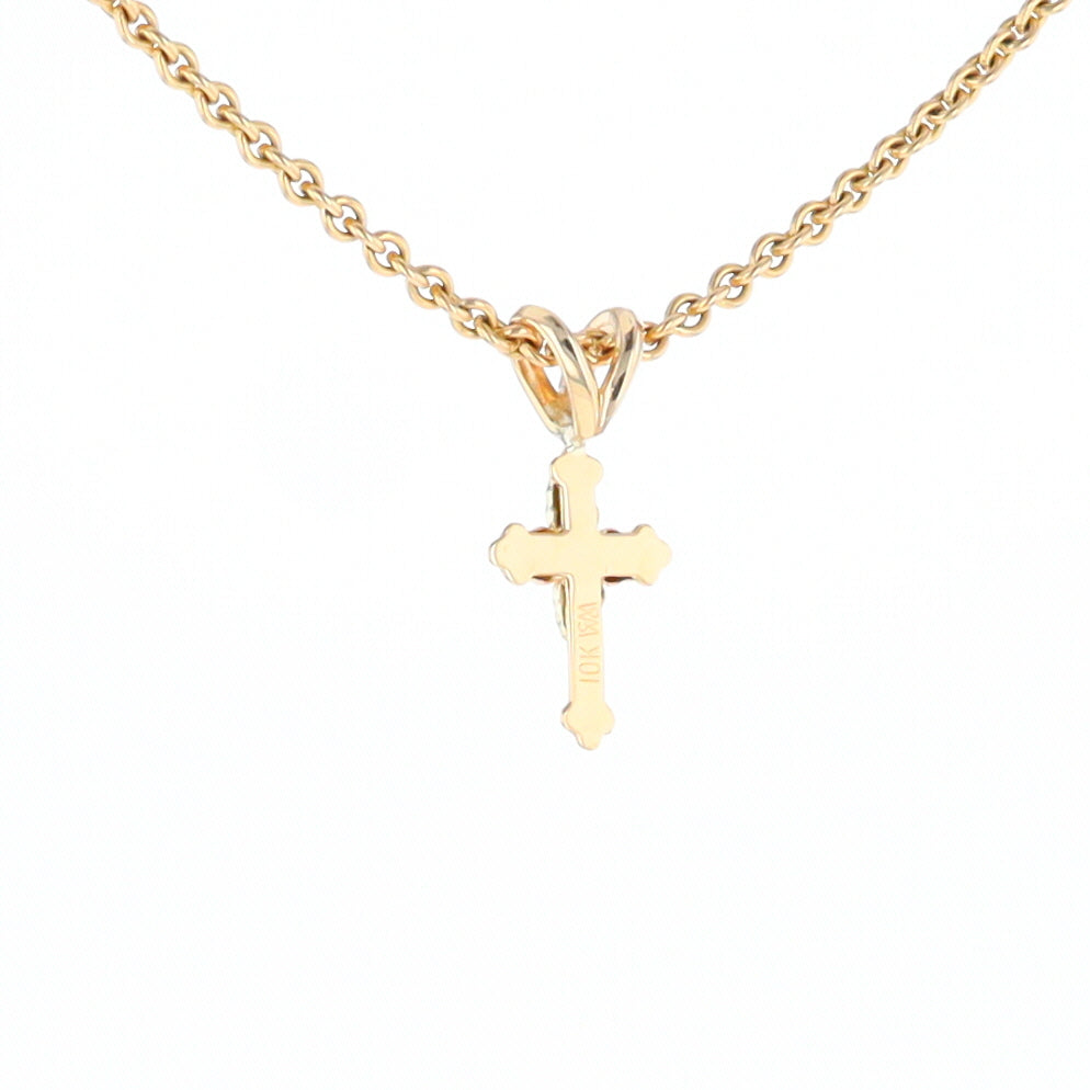 Black Hills Gold Diamond Cross Pendant