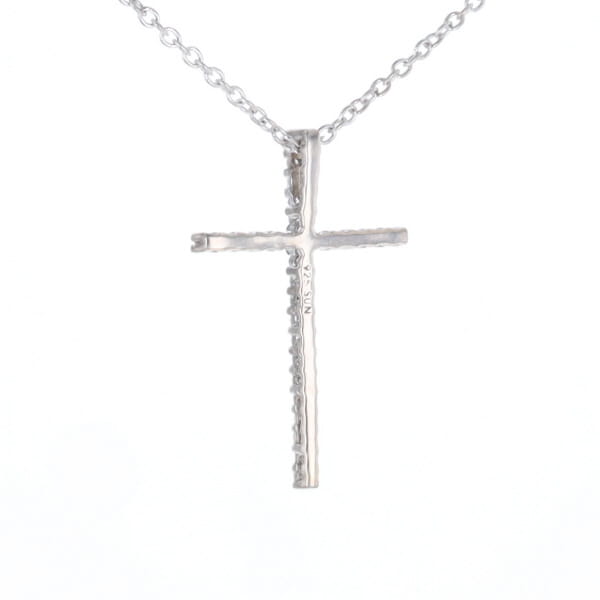 Thin Diamond Cross Necklace