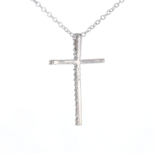 Thin Diamond Cross Necklace