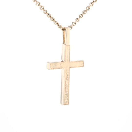 Gold Quartz Pendant 4 Section Inlaid Cross Pendant