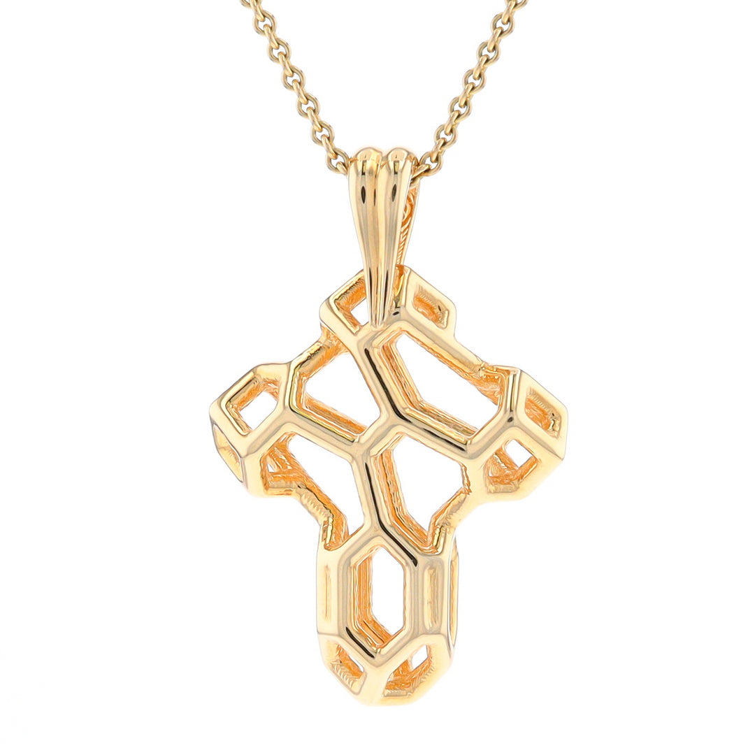 Voronoi Cross Pendant