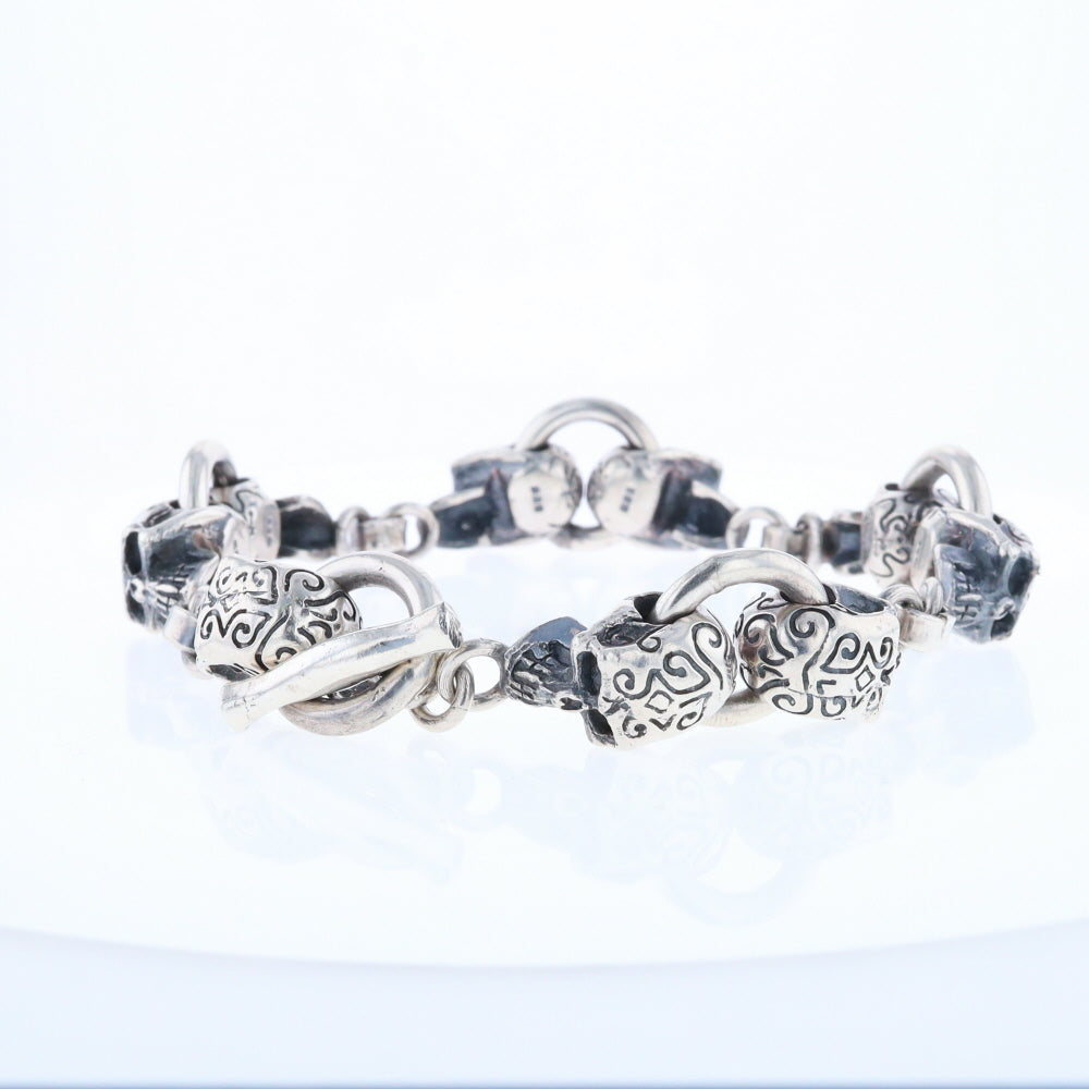 Silver Skull Bracelet