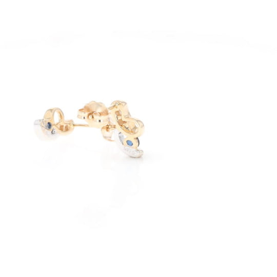Blue Sapphire Swirl Earrings
