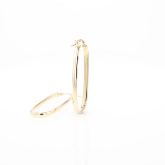 Flat Saddleback Hoop Earrings