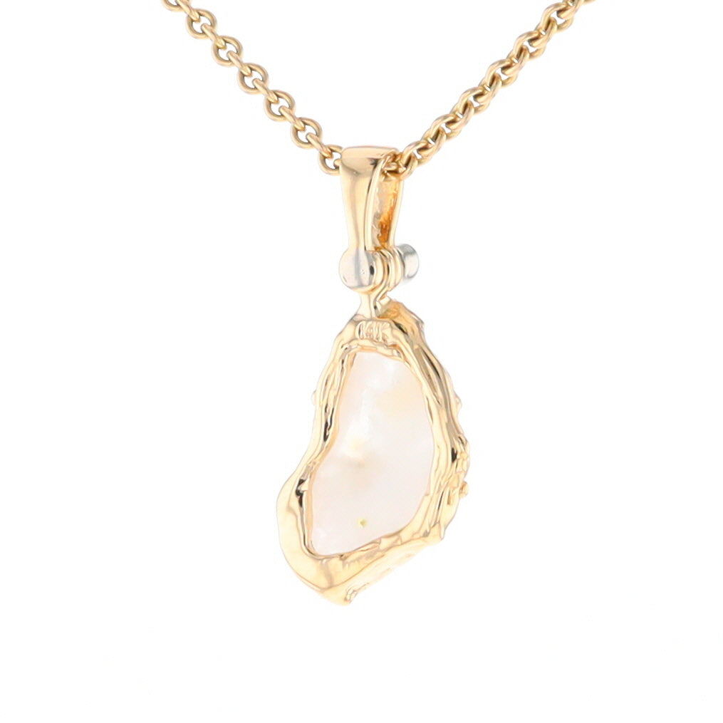 Gold Quartz Freeform Pendant (G2)