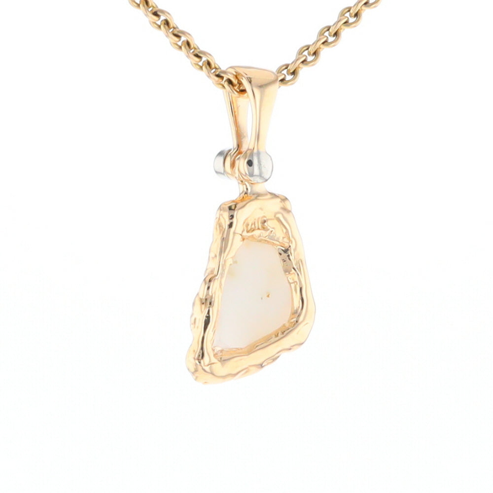 Rough Gold Quartz Freeform Pendant