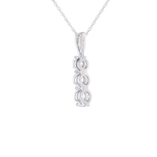 Three Diamond Drop Pendant