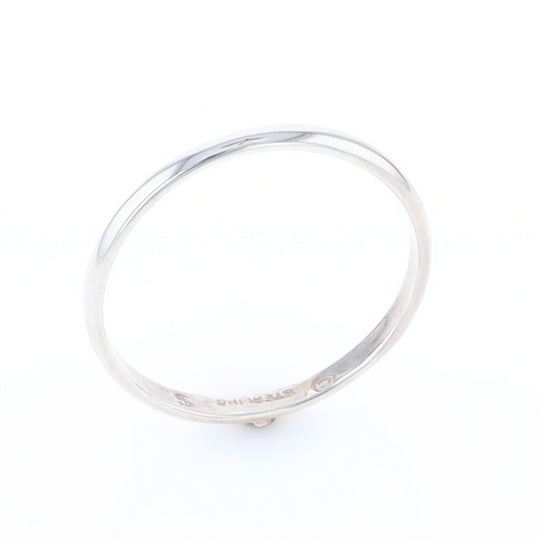 Men's Flat Silver Wedding Band