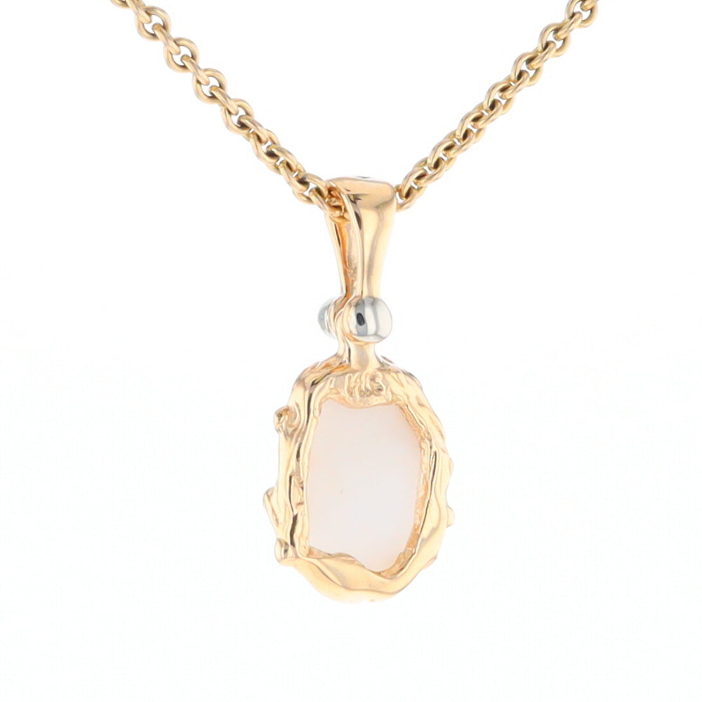 Gold Quartz Freeform Pendant