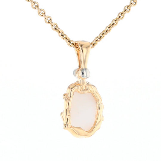 Gold Quartz Freeform Pendant