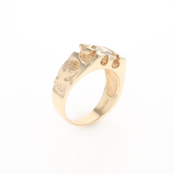 Men's Faux Nugget Style Diamond Ring