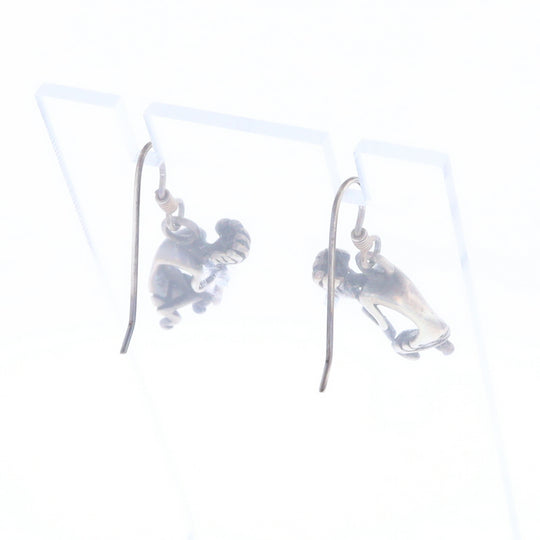 Silver Kokopelli Dangle Earrings