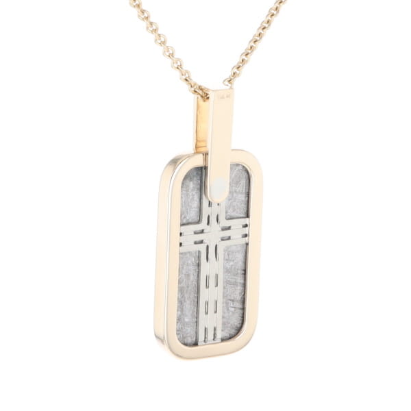 Meteorite Reversible Dog Tag Pendant