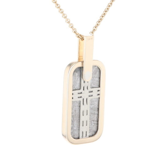 Meteorite Reversible Dog Tag Pendant