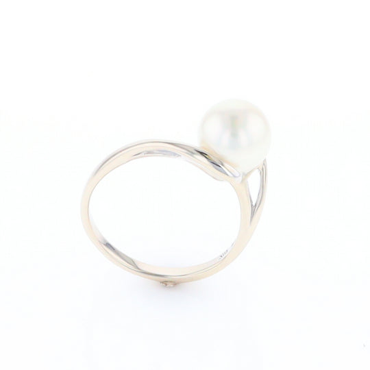 Pearl Solitaire Bypass Ring