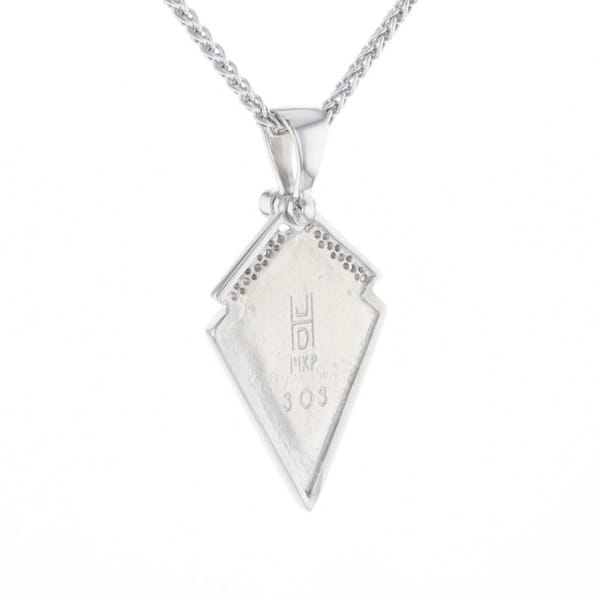 Onyx Kite Design Inlay .19Ctw Diamond Pendant