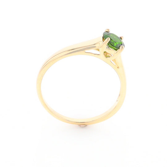 Chrome Diopside Solitaire Ring