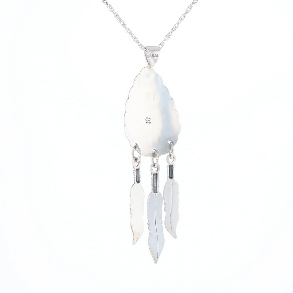 Native Feather Dangle Pendant