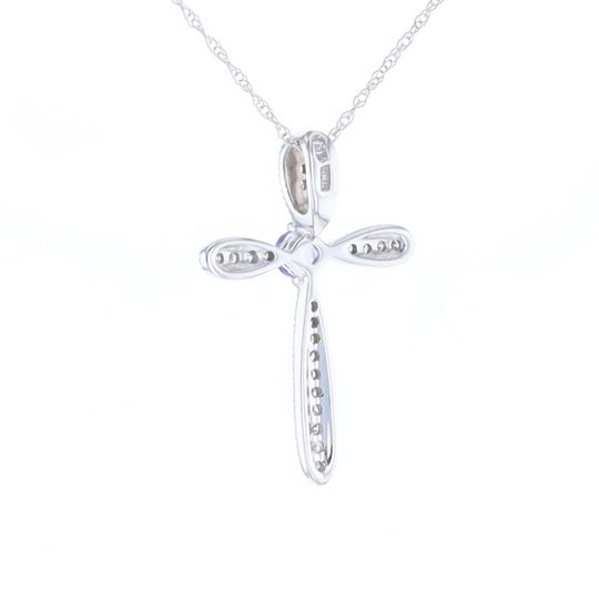 Tanzanite Cross Necklace
