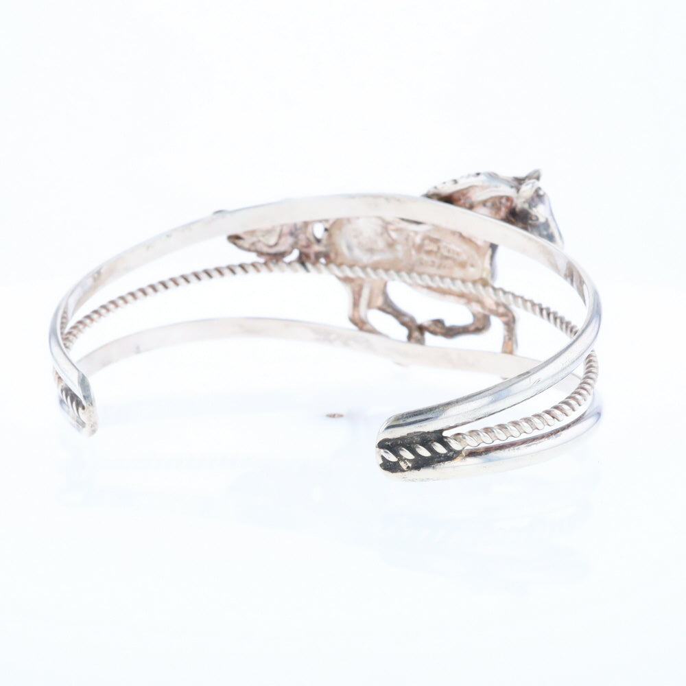 Silver Horse Native Cuff Bracelet