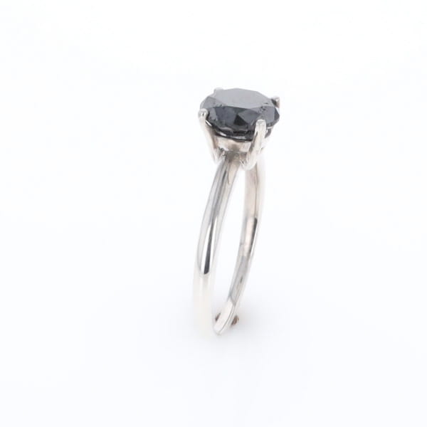 Black Diamond Solitaire Ring