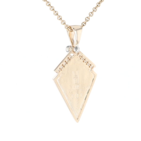 Meteorite Kite Shape Inlaid Pendant with 0.19ctw Diamonds