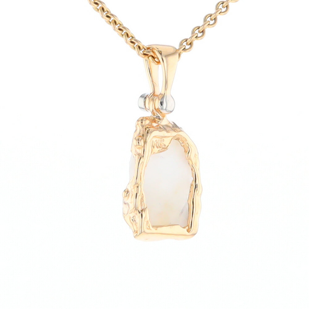 Rough Gold Quartz Freeform pendant