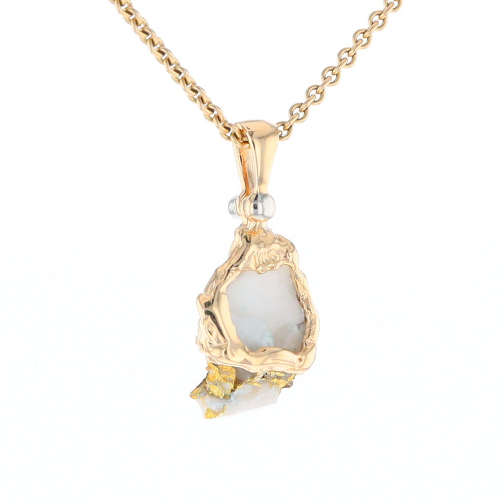 Rough Gold quartz Freeform Pendant