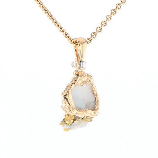 Rough Gold quartz Freeform Pendant