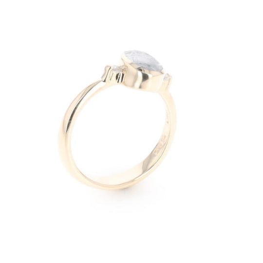 Meteorite Oval Inlay Ring