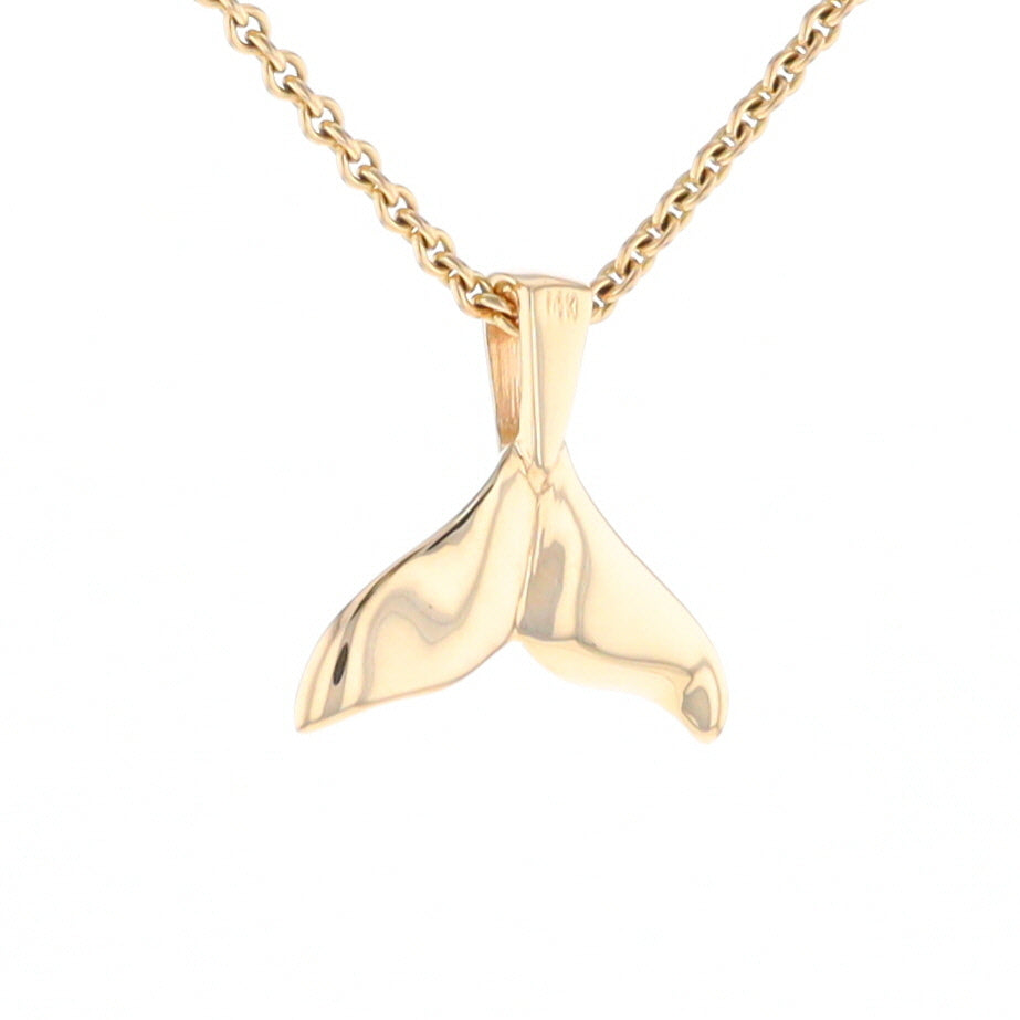 Whale Tail Necklaces Natural Nuggets Inlaid Sea Life Pendant