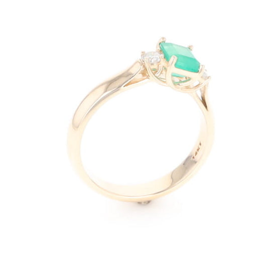 Emerald 3-Stone Trellis Ring